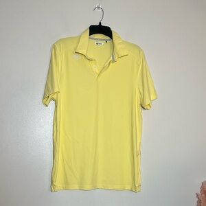 Rudis Yellow Classic Hex Short Sleeve Polo Wrestling Shirt Medium